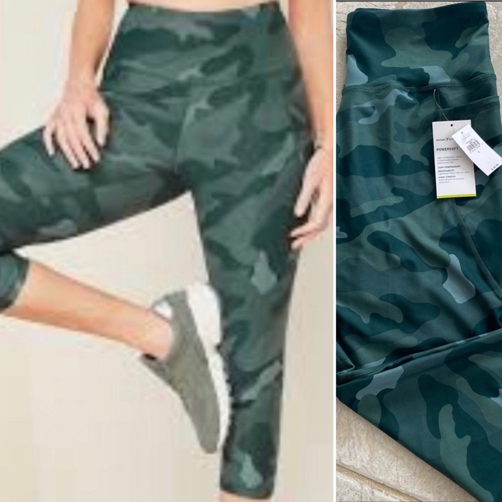 NWT Old Navy Camo Elevate Capri Leggings with Pockets L